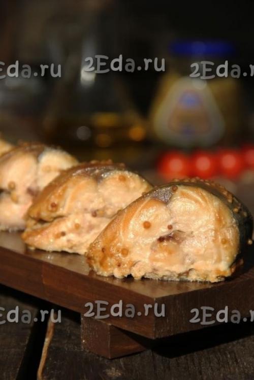 Скумбрия, запечённая в горчичном соусе. 06