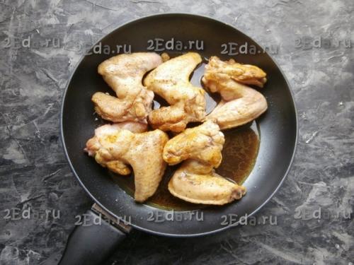 Куриные крылышки в соевом соусе на сковороде. 04 Куриные крылышки в соевом соусе на сковороде. 04