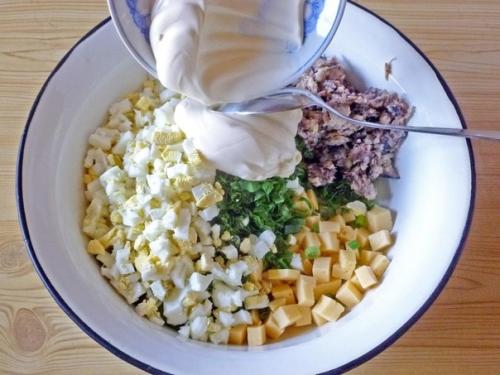 Салат с рыбными консервами. 08 Салат с рыбными консервами. 08