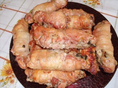Куриные рулеты с грибами. 04
