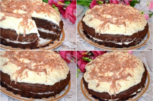 Шоколадный торт с заварным кремом. 02 Шоколадный торт с заварным кремом. 02