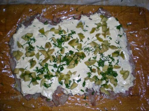 Рулетики из сельди. 04