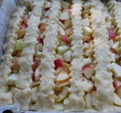 Пирог с яблоками из творожного теста. 04 Пирог с яблоками из творожного теста. 04