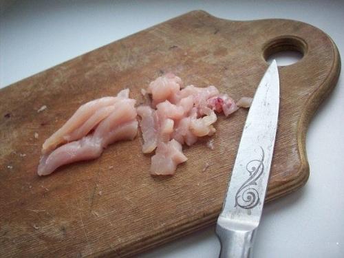 Куриные Оладушки.  Оладьи из куриного Филе и сыра готовятся очень быстро. 01