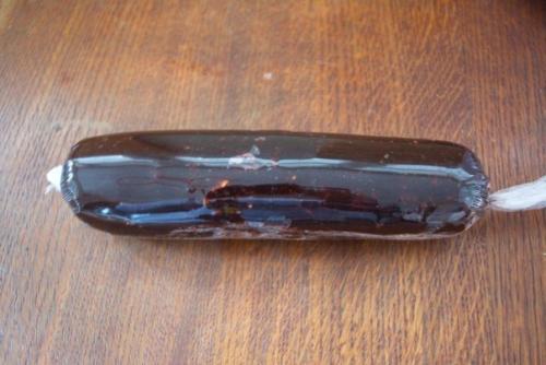 Колбаска из печенья и какао. 07