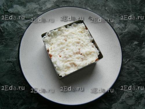 Салат Мимоза с красной рыбой. 04