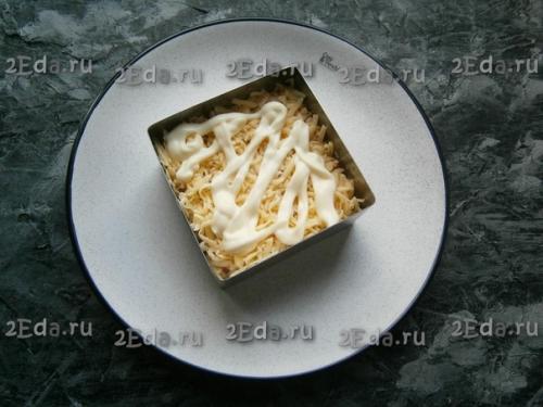 Салат Мимоза с красной рыбой. 02