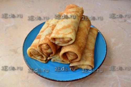 Блины с начинкой из яиц и зелёного лука. 05 Блины с начинкой из яиц и зелёного лука. 05