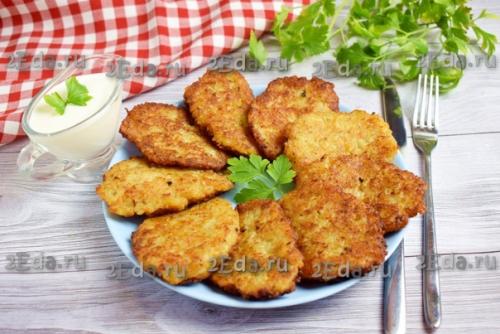 Картофельные драники с салом. 06