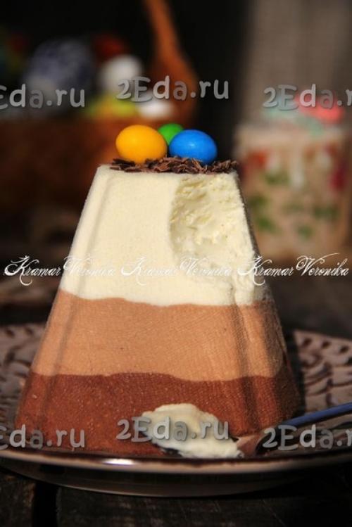 Рецепт творожной пасхи Три Шоколада без яиц. 09