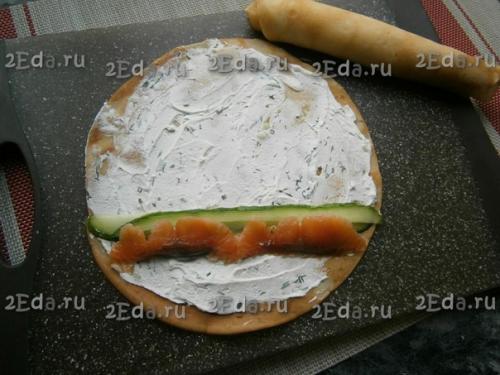 Блины с творожным сыром и красной рыбой. 04 Блины с творожным сыром и красной рыбой. 04