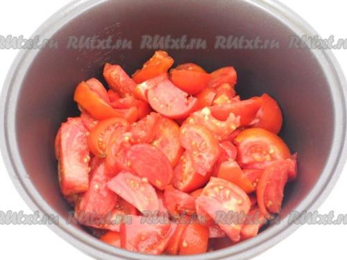 Помидоры резанные с чесноком на зиму. 01