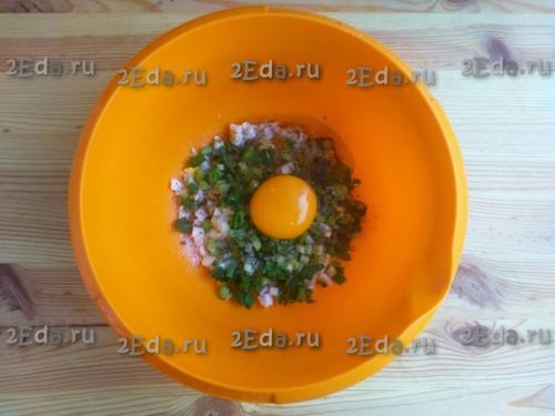 Ленивые пирожки на кефире с яйцами и зелёным луком. 02