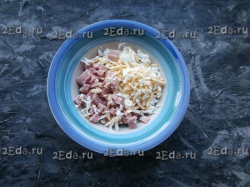 Тарталетки с ветчиной и сыром. 02 Тарталетки с ветчиной и сыром. 02