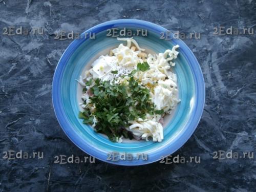 Тарталетки с ветчиной и сыром. 04 Тарталетки с ветчиной и сыром. 04