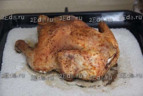 Курица, запечённая на соли в духовке. 03