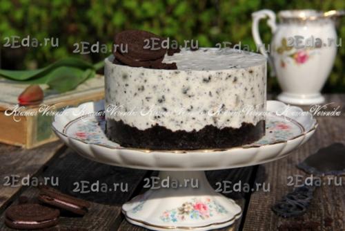 Чизкейк с печеньем Орео без выпечки. 05