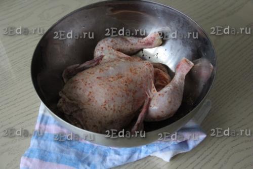 Курица, запечённая на соли в духовке. 01