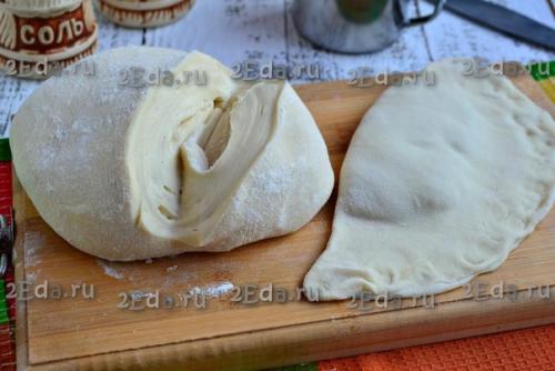 Заварное тесто без яиц для чебуреков. 05 Заварное тесто без яиц для чебуреков. 05