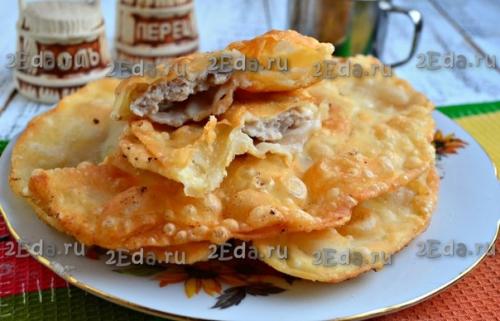 Заварное тесто без яиц для чебуреков. 04 Заварное тесто без яиц для чебуреков. 04