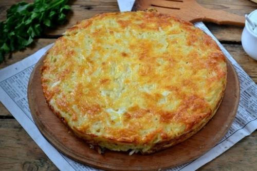 Запеканочка из тертого картофеля с сыром и чесночком. 01