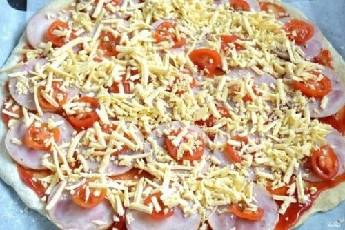 Пицца на кефире без дрожжей. 09