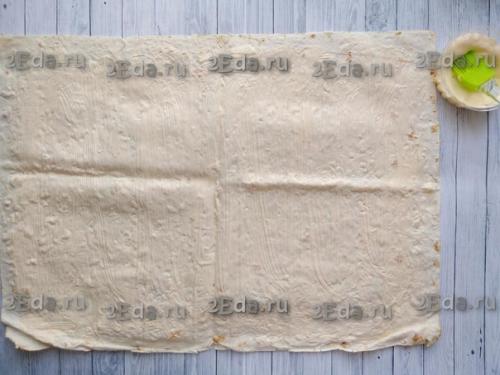 Рулет из лаваша с консервированным тунцом. 02 Рулет из лаваша с консервированным тунцом. 02