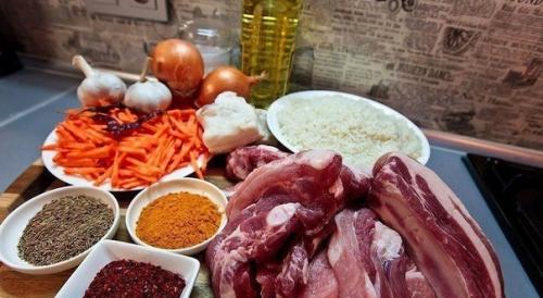 Настоящий плов.  Ингредиенты: 01