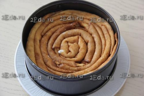 Блинный пирог с творогом. 06