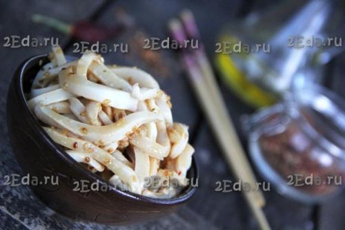 Как приготовить хе из кальмаров. 06