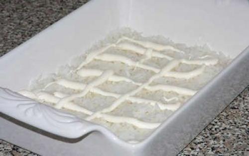 Салат Мимоза. Ингредиенты: 04 Салат Мимоза. Ингредиенты: 04