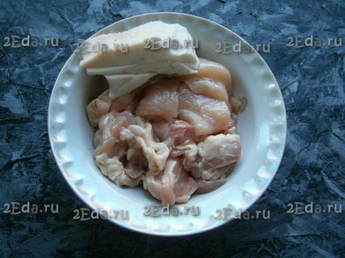 Домашняя куриная колбаса в пищевой пленке. 01