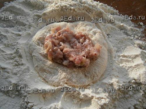 Жареные беляши с мясом. 04