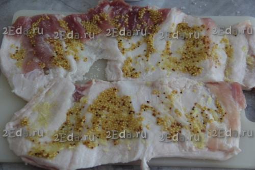 Рулет из сала в духовке. 02 Рулет из сала в духовке. 02