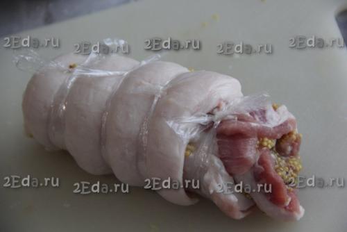 Рулет из сала в духовке. 03 Рулет из сала в духовке. 03