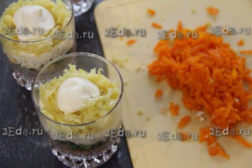 Салат Королевская Шуба с красной рыбой. 04