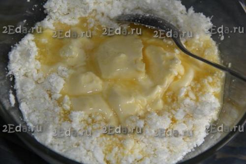 Пирог из творожного теста с вареньем. 02