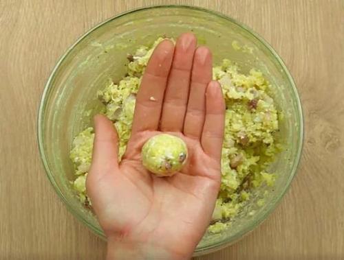 Салатные шарики с селёдкой. 05