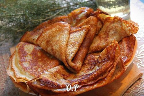 Заварные блины на минералке.

