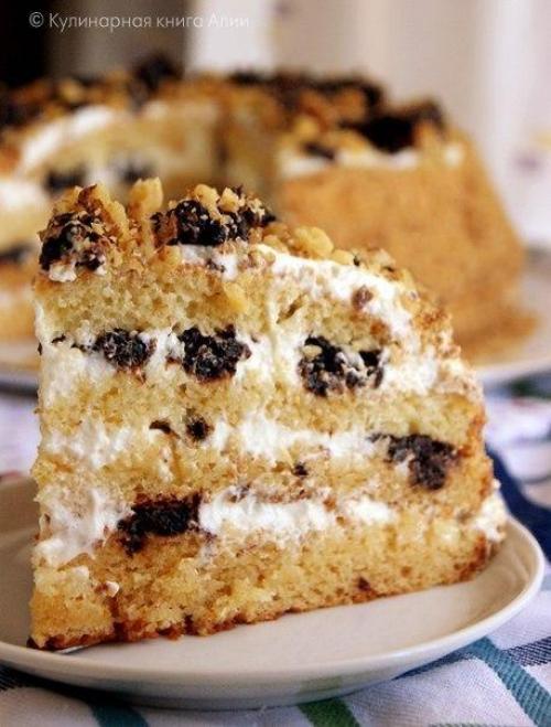 Медовик на кефире. 08