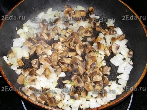 Гнёзда из фарша с грибами и сыром в духовке. 02 Гнёзда из фарша с грибами и сыром в духовке. 02