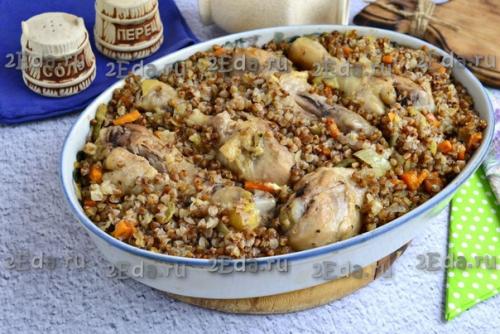 Куриные голени с гречкой в духовке. 07 Куриные голени с гречкой в духовке. 07