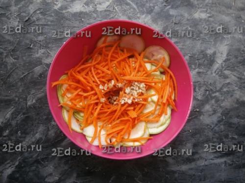 Кабачки с морковью по-корейски быстрого приготовления. 04