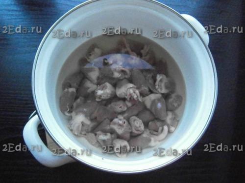 Куриные сердечки с рисом. 01 Куриные сердечки с рисом. 01