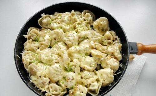 Пельмени жареные под сыром. 05 Пельмени жареные под сыром. 05