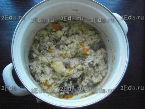 Куриные сердечки с рисом. 04 Куриные сердечки с рисом. 04