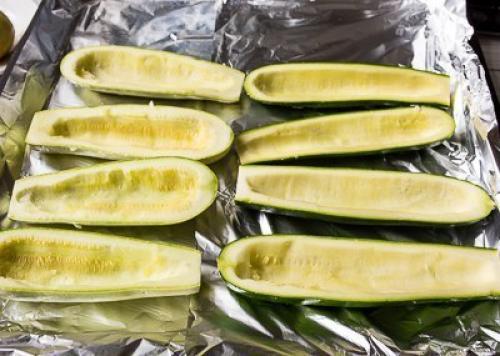 Кабачки, фаршированные курицей. 02 Кабачки, фаршированные курицей. 02