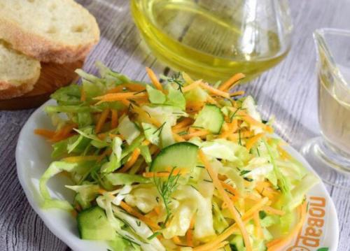 Салат с капустой, огурчиками и морковью. 07 Салат с капустой, огурчиками и морковью. 07