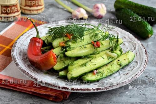 Малосольные огурцы за 10 минут. 05