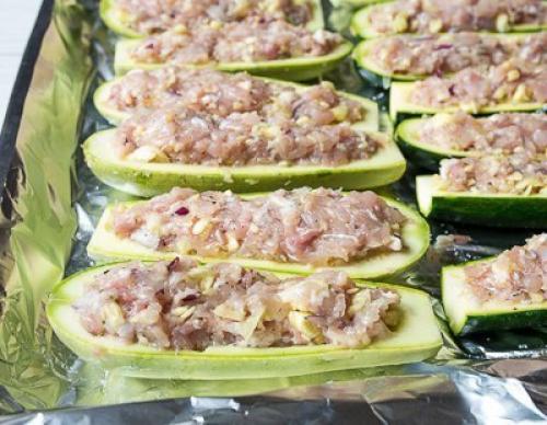 Кабачки, фаршированные курицей. 04 Кабачки, фаршированные курицей. 04